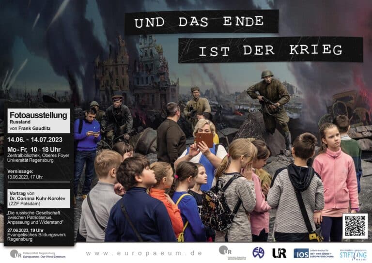 Plakat zur Fotoausstellung "Und das Ende ist der Krieg"