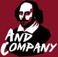 Ein stilisiertes Bild von Shakespeare vor dem der Text "and Company" geschreiben steht