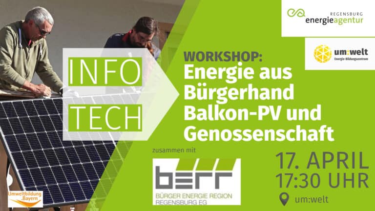 Info-TECH-Workshop: Energie aus Bürgerhand Balkon-PV und Genossenschaft