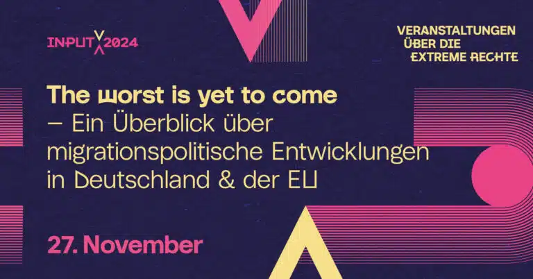 Vortrag: The worst is yet to come – Ein Überblick über migrationspolitische Entwicklungen in Deutsch