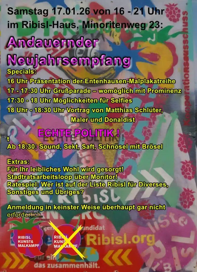 Andauernder Neujahrsempfang der Ribisl-Partie