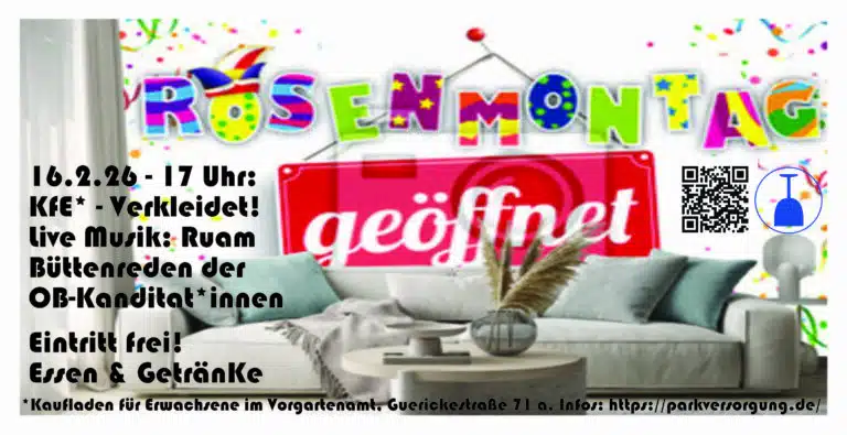 KfE* Verkleidet / Live: Rockkaberett Ruam & Büttenreden der OB-Kandidat*innen