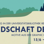 Ausschnitt Plakat Graphic Novel Landschaft der Liebe, Zeichnung Hügel