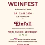 Veranstaltungsflyer Weinfest Schwabelweis